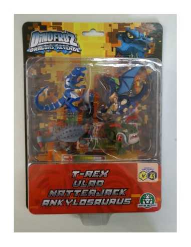 Dinofroz blister with 4 T-Rex character Vlad Natterjack and ankylosaurus GIOCCP07967/T Giochi Preziosi | Futurartshop.com