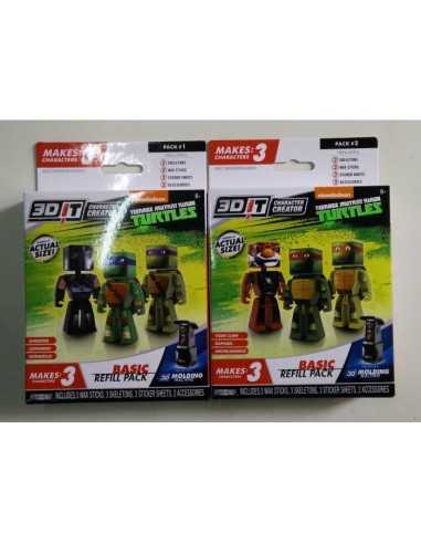 EN 3-Pack 3D characters Teenage Mutant ninja turtles 2 models GIOGPZ87653 Giochi Preziosi | Futurartshop.com