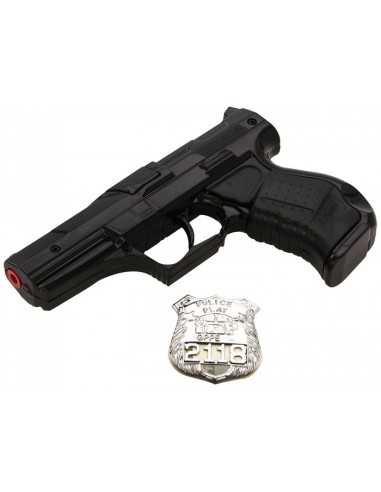 Black police gun toy VIL1240 Villa Giocattoli | Futurartshop.com