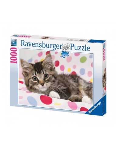 gattino sulla coperta puzzle 1000 pezzi 121750 Ravensburger | Futurartshop.com