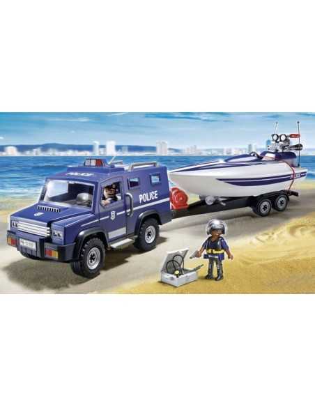 playmobil camionetta e motoscafo della polizia PLA5187 Playmobil | Futurartshop.com