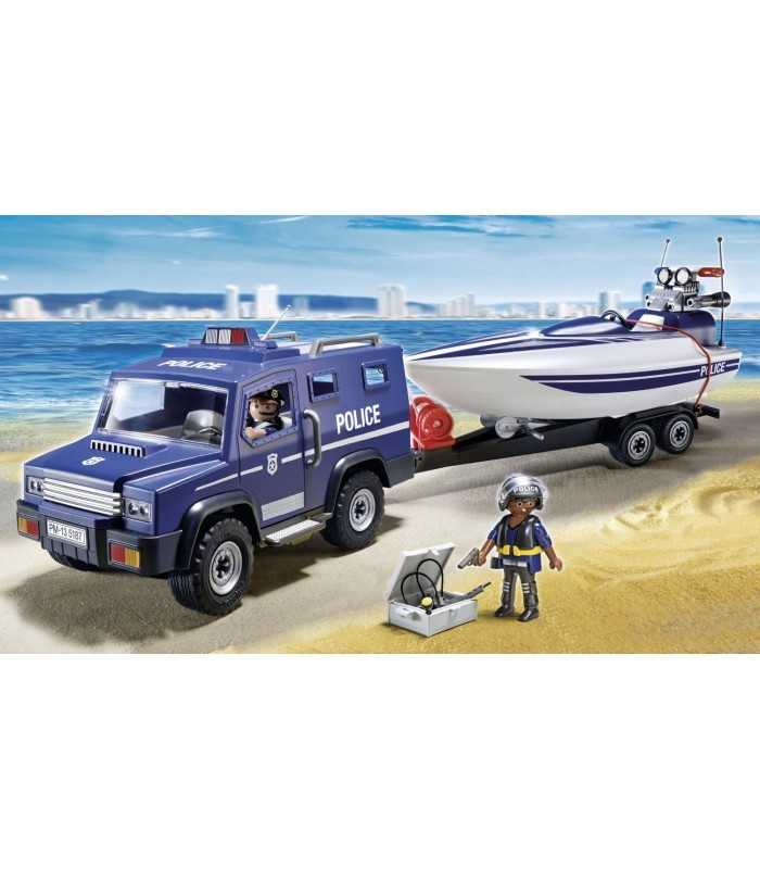 police speedboat and Jeep PlayMobil City | Futurar...