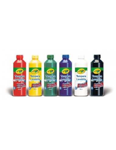 Tempera washable pack of 6 different colors 78965 Crayola | Futurartshop.com