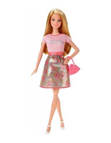 barbie fashionistas abito con gonna verde e fiori rosa MATBCN36/CLN60 Mattel | Futurartshop.com