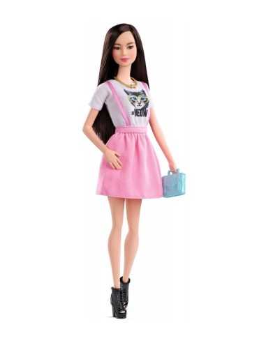 Barbie fashionistas friends dress with pink skirt with suspenders MATBCN36/CLN66 Mattel | Futurartshop.com