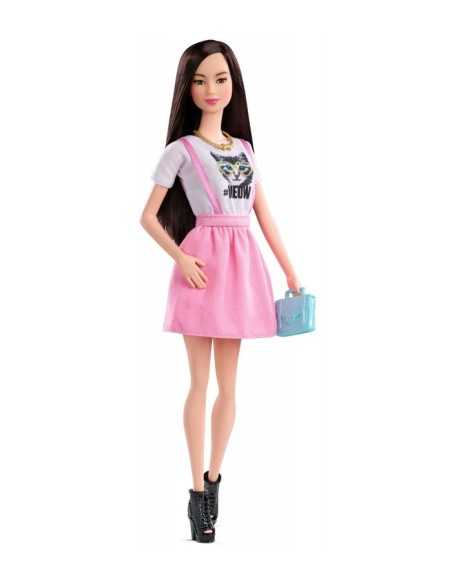 Barbie fashionistas friends dress with pink skirt with suspenders MATBCN36/CLN66 Mattel | Futurartshop.com