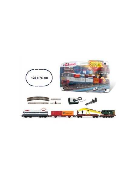 treno merci rimorchi e gru scarica container BIMHL1035 Lima | Futurartshop.com