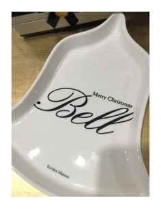 Piatto Merry Christmas Bell a campana RIV219570 Riviera maison | Futurartshop.com