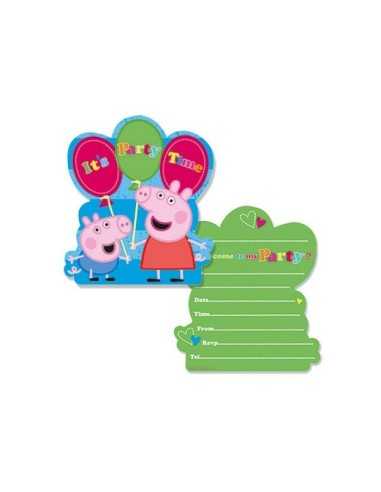 6 Biglietti invito per feste di Peppa Pig CMG190984 2149427236031 Como Giochi  | Futurartshop.com