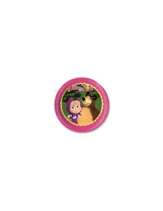 masha e orso 8 piatti party 23 centimetri GPS96511 New Bama Party | Futurartshop.com