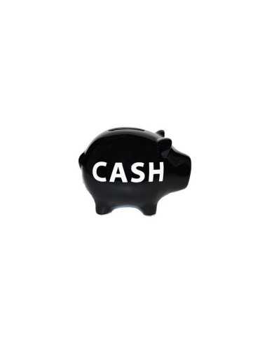 small black piglet porcelain money box PANTRODO5546 Panini | Futurartshop.com