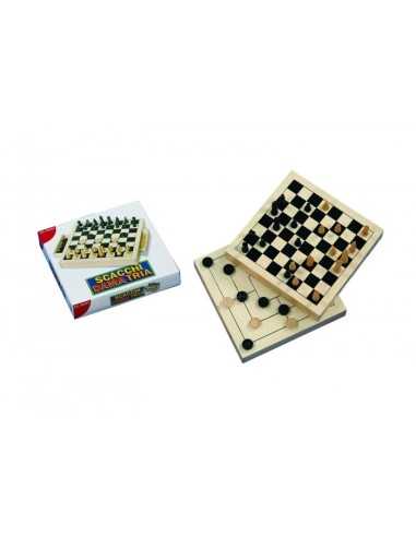wooden chess checkers tria 161610 Dal Negro | Futurartshop.com