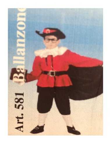 costume 5-6 years ballanzone 166146 Nuova Rio | Futurartshop.com