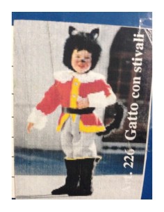 3-4 year old Puss in boots costume 131275 Nuova Rio | Futurartshop.com