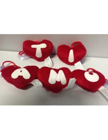 Set 5 hearts with sucker I love you DOR6747  | Futurartshop.com