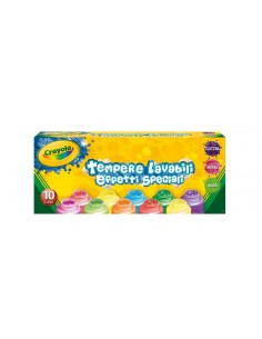 Tempere lavabili effetti speciali 10 colori CRA3937 Crayola | Futurartshop.com