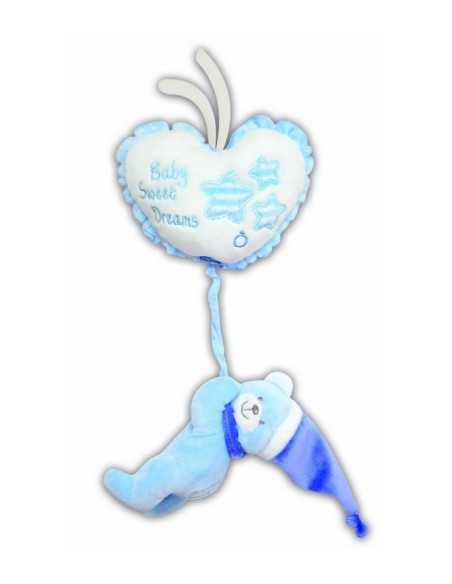Teddy bear with blue Lullaby music box BIM0004628 Bontempi | Futurartshop.com