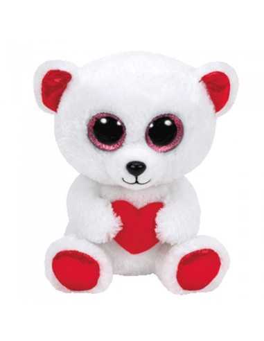 Beanie boos plush bear with heart 15 cm TOY36176  | Futurartshop.com
