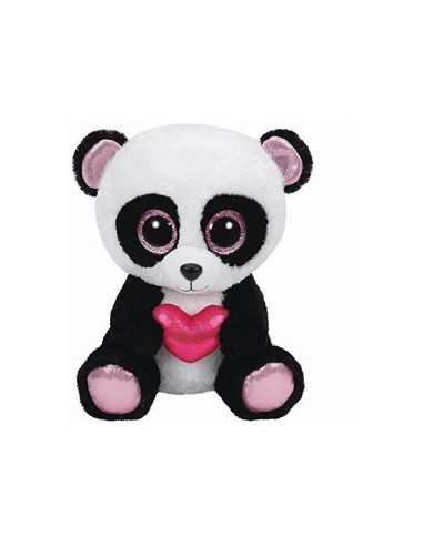 peluche beanie boos panda con cuore 28 centimetri TOY370490  | Futurartshop.com