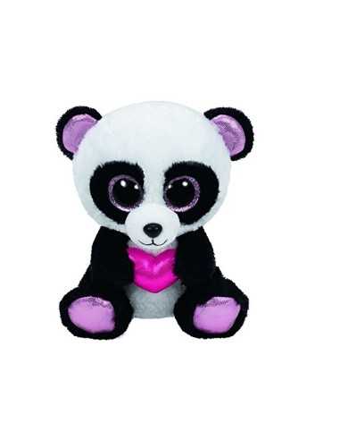 Plush beanie boos panda with heart 15 cm TOY36174  | Futurartshop.com
