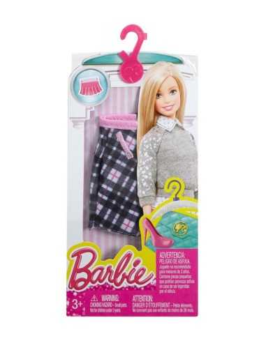 Barbie moda fashion black and pink striped skirt MATCFX73/DHH47 Mattel | Futurartshop.com