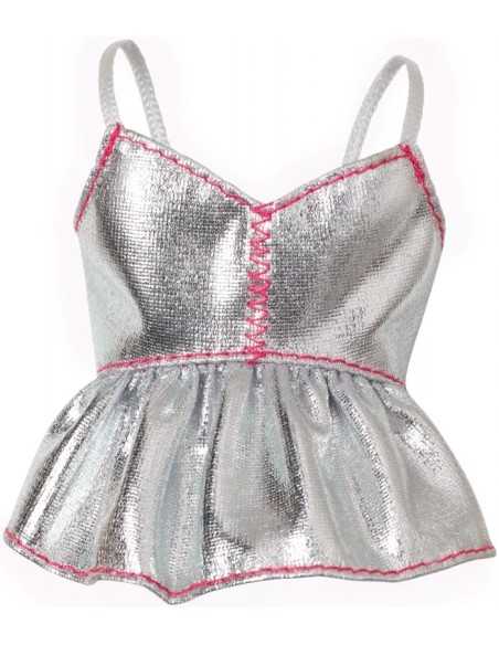 Barbie moda fashion short dress silver MATCFX73/DHH49 Mattel | Futurartshop.com