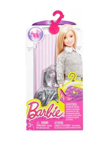 barbie moda fashion abito corto argento MATCFX73/DHH49 Mattel | Futurartshop.com