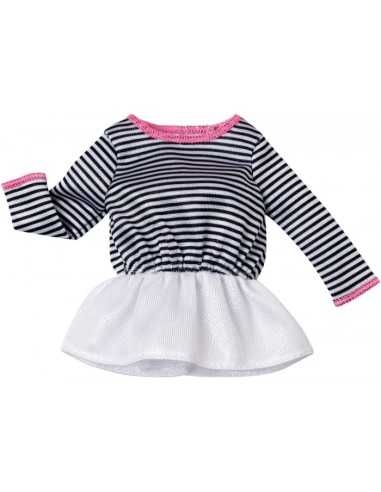 barbie moda fashion abito corto bianco a righe nere MATCFX73/DHH44 Mattel | Futurartshop.com