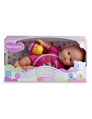 bambola nenuco con bottiglia sonaglio tutina rosa FAM700012087/21697 Famosa | Futurartshop.com