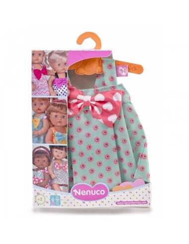 nenuco abito verde con fiocco rosa FAM700012824/21329 Famosa | Futurartshop.com