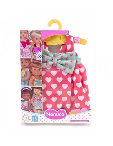 nenuco pink dress with hearts and bow FAM700012824/21327 Famosa | Futurartshop.com