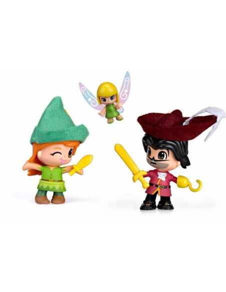 peter pan and Captain Hook and Tinker Bell pinypon characters FAM700012738 Famosa | Futurartshop.com