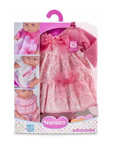 Nenuco abitino rosa con gilet e fiocco FAM700012823/21324 Famosa | Futurartshop.com