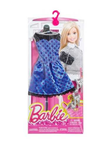 glamorous barbie lilac polka dot short dress with accessories MATCFX92/DMF53 Mattel | Futurartshop.com