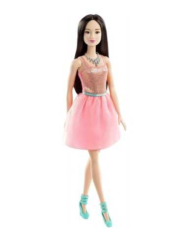barbie glitz castana con abito rosa MATT7580/DGX83 Mattel | Futurartshop.com
