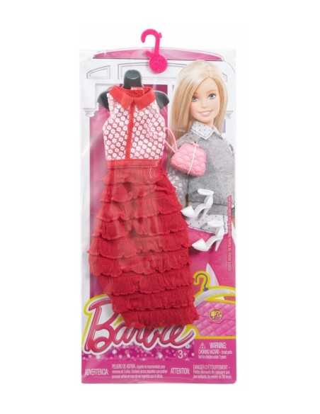 glamorous barbie red long dress with accessories MATCFX92/DHC59 Mattel | Futurartshop.com