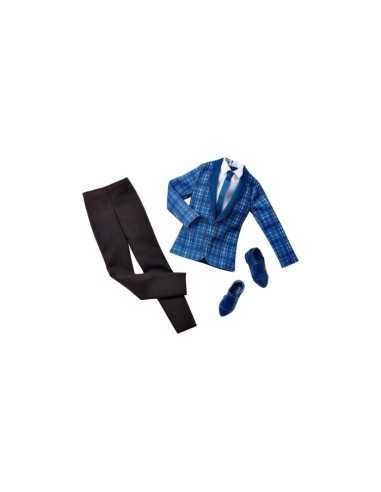 Ken completo fashion a quadri blu/nero con scarpe MATCFY02/DHB38 Mattel | Futurartshop.com