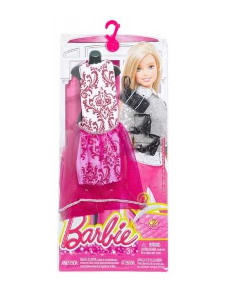 look glamour barbie vestito lungo viola con accessori MATCFX92/DMF52 Mattel | Futurartshop.com