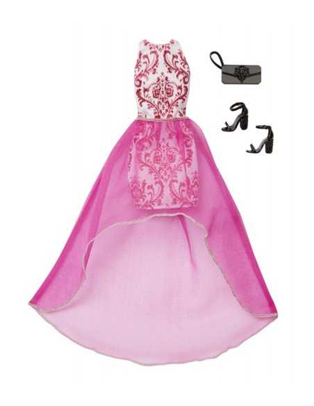 look glamour barbie vestito lungo viola con accessori MATCFX92/DMF52 Mattel | Futurartshop.com