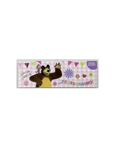 masha e orso inviti alle feste rosa 2 modelli ACC160086 Accademia | Futurartshop.com
