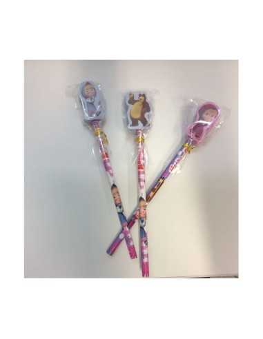 Masha and the bear shaped pencil with Eraser ACC160098/1 Accademia | Futurartshop.com