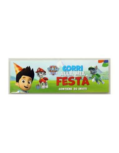 30 inviti per festa di (Paw patrol) ACC160130 Accademia | Futurartshop.com