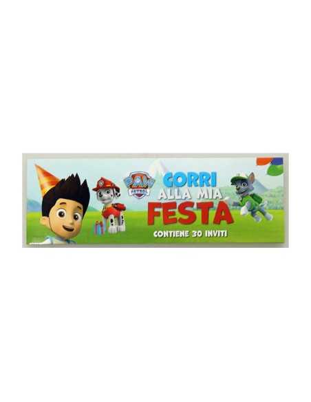 30 invitations for party (Paw patrol) ACC160130 Accademia | Futurartshop.com