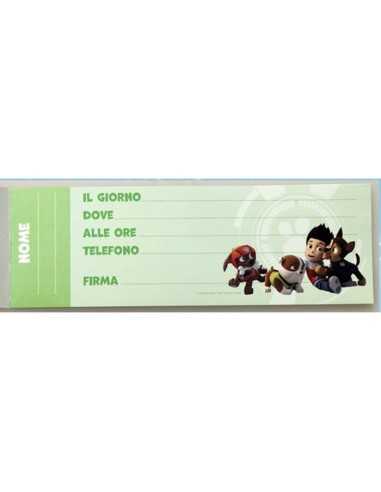 30 invitations for party (Paw patrol) ACC160130 Accademia | Futurartshop.com