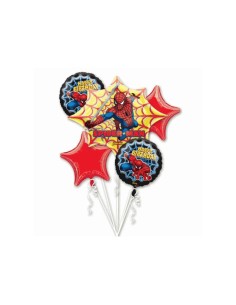 set palloncini spiderman buon compleanno 2094458936477 Magic World Party | Futurartshop.com