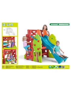 wood house feber with slide FAM800009590 Famosa | Futurartshop.com 2
