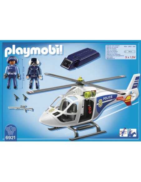 Playmobil police helicopter with lights sighting PLA6921 Playmobil | Futurartshop.com