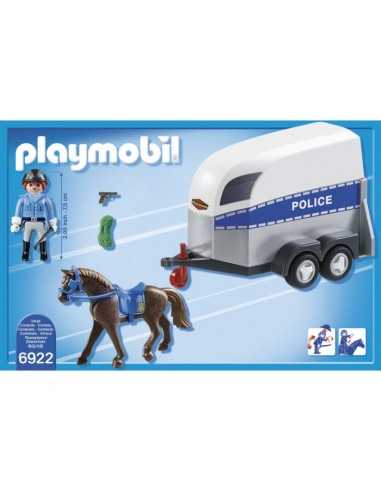 Playmobil policewoman on horseback with trailer PLA6922 Playmobil | Futurartshop.com