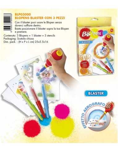 blo pens 3-Pack pens plus a blaster and 3 Stencils BIMBLP03000 Giochi Preziosi | Futurartshop.com