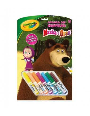 album colora coi numeri masha e l'orso CRA7477 Crayola | Futurartshop.com